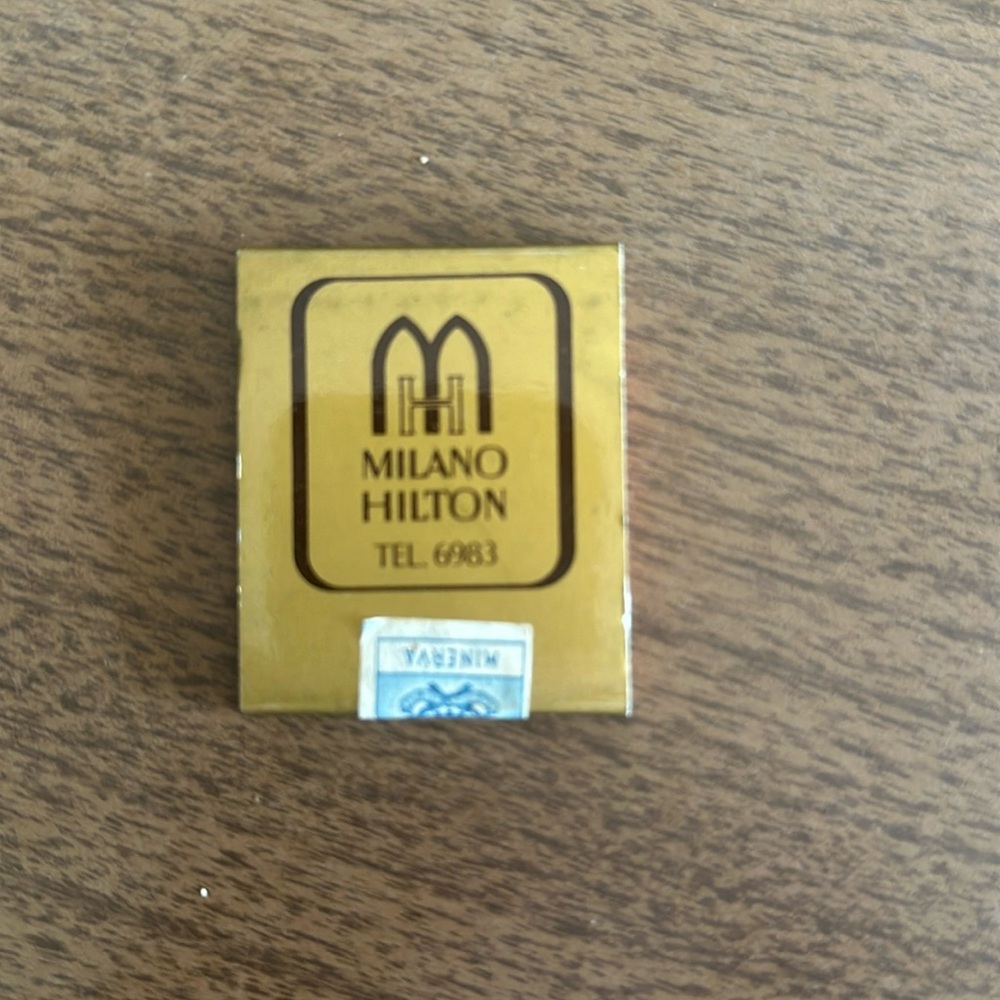 Sealed vintage Hilton matchbook Calalieri/Milano